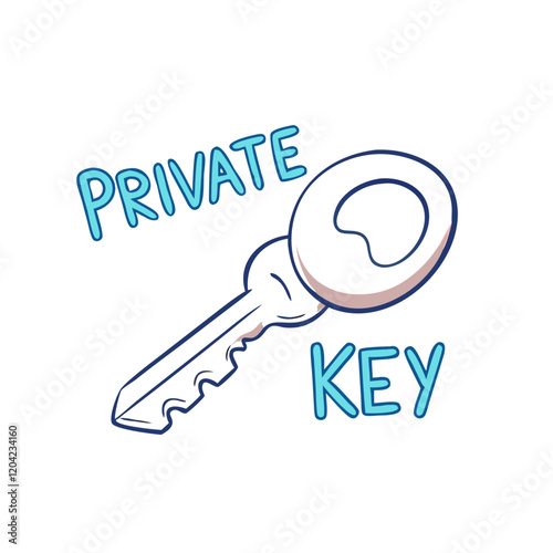 private key icon, private key vector illustration-simple illustration of private key, perfect for private key logos and icons
