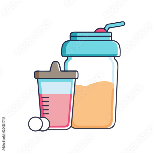 protein shake icon, protein shake vector illustration-simple illustration of protein shake, perfect for protein shake logos and icons