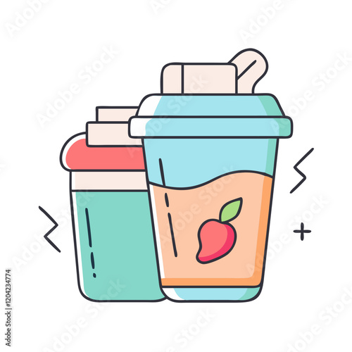 protein shake icon, protein shake vector illustration-simple illustration of protein shake, perfect for protein shake logos and icons
