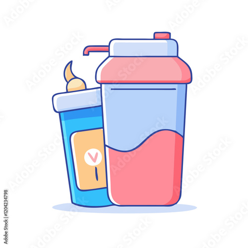 protein shake icon, protein shake vector illustration-simple illustration of protein shake, perfect for protein shake logos and icons