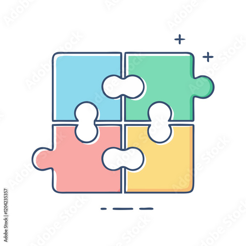 puzzle icon, puzzle vector illustration-simple illustration of puzzle, perfect for puzzle logos and icons