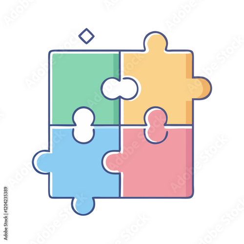 puzzle icon, puzzle vector illustration-simple illustration of puzzle, perfect for puzzle logos and icons