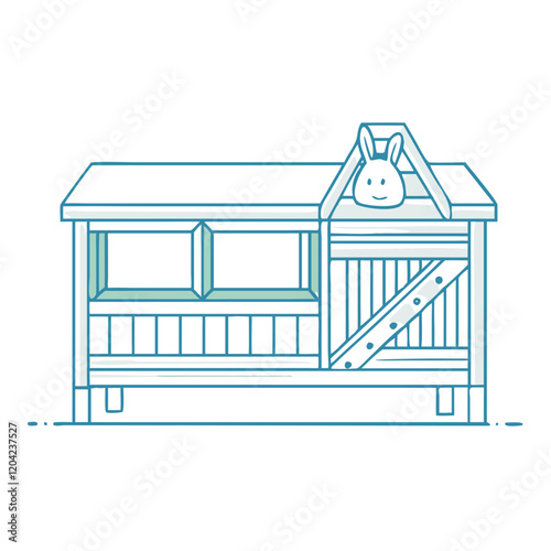 rabbit hutch icon, rabbit hutch vector illustration-simple illustration of rabbit hutch, perfect for rabbit hutch logos and icons
