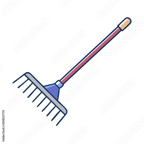 rake icon, rake vector illustration-simple illustration of rake, perfect for rake logos and icons