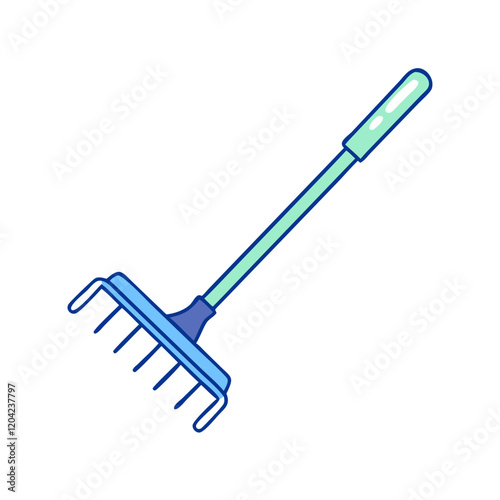 rake icon, rake vector illustration-simple illustration of rake, perfect for rake logos and icons