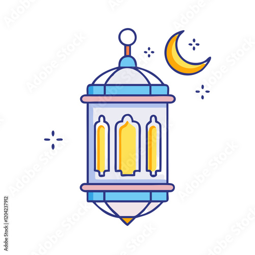 ramadan lantern icon, ramadan lantern vector illustration-simple illustration of ramadan lantern, perfect for ramadan lantern logos and icons