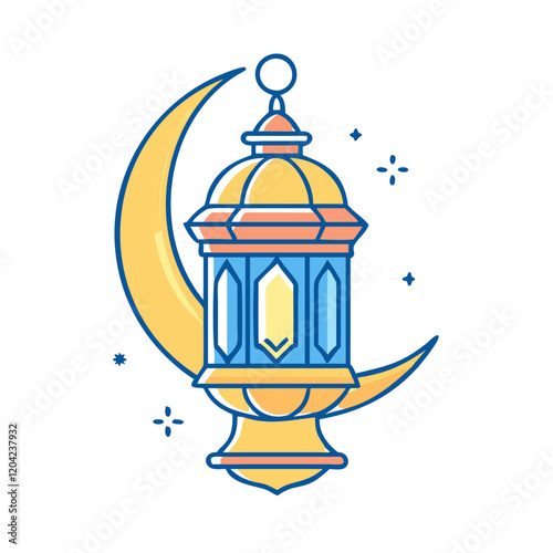 ramadan lantern icon, ramadan lantern vector illustration-simple illustration of ramadan lantern, perfect for ramadan lantern logos and icons