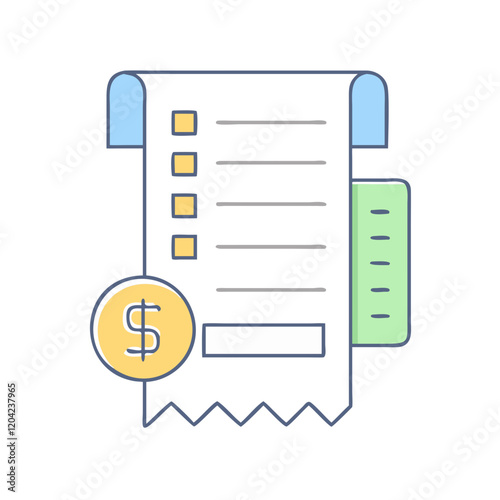 receipt icon, receipt vector illustration-simple illustration of receipt, perfect for receipt logos and icons