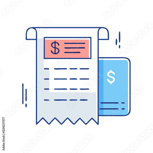receipt icon, receipt vector illustration-simple illustration of receipt, perfect for receipt logos and icons
