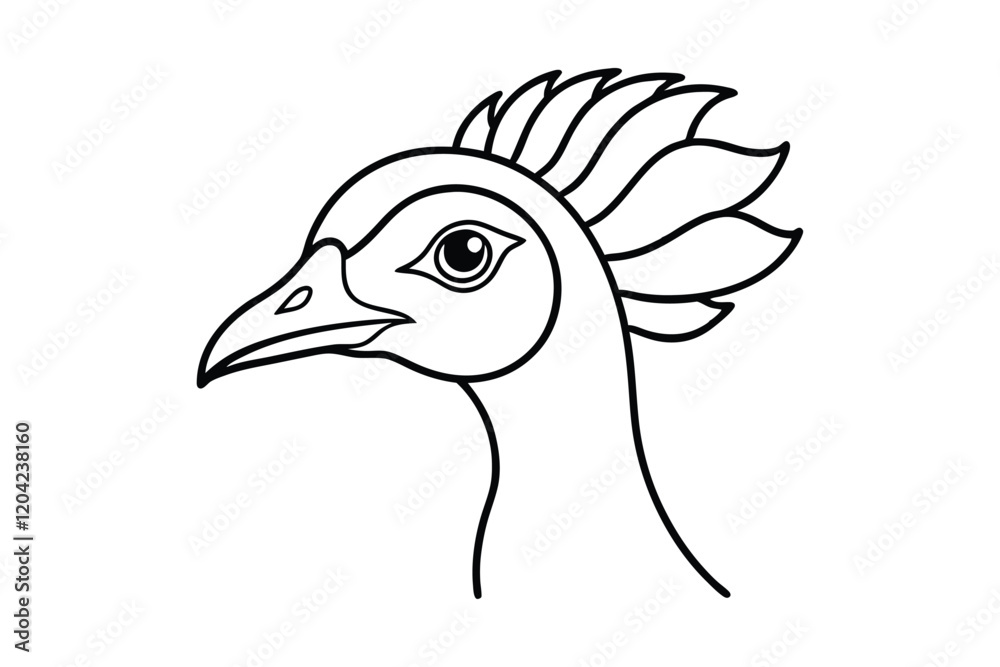 Obraz premium illustration of a peacock head