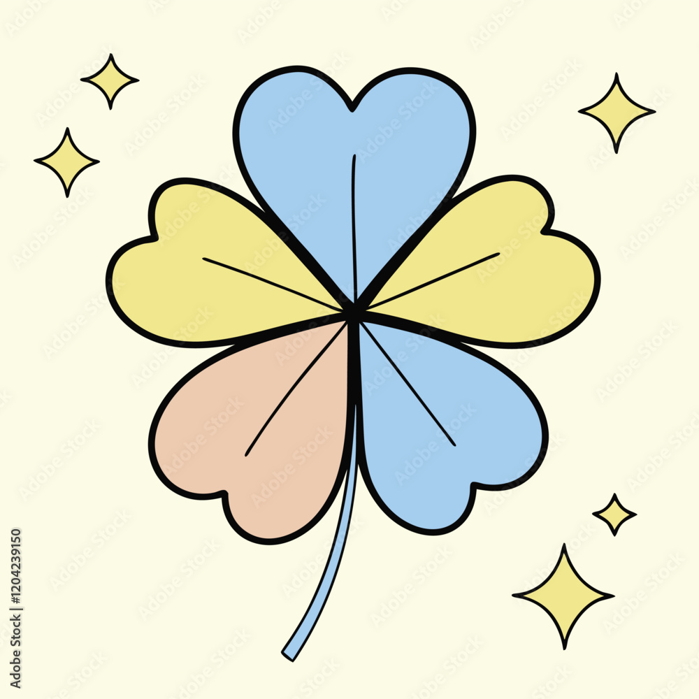 Lucky Clover Leaf Vector Art Illustration Design Lucky Clover Leaf Vector Art Illustration Design