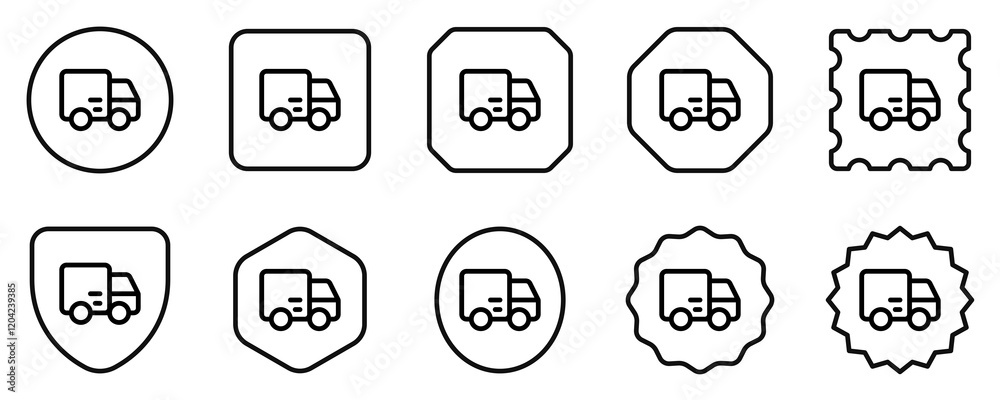 Editable delivery truck vector icon. Part of a big icon set family. Perfect for web and app interfaces, presentations, infographics, etc