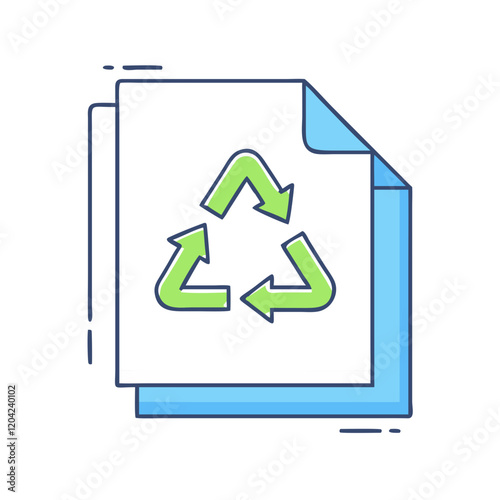 recycled paper icon, recycled paper vector illustration-simple illustration of recycled paper, perfect for recycled paper logos and icons