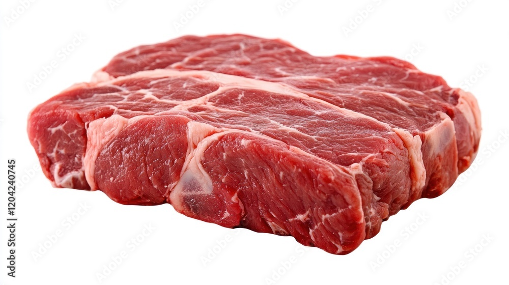 A Raw, Marbled Beef Steak, Ready to Grill A Raw, Marbled Beef Steak, Ready to Grill