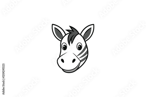 donkey head  isolated on white