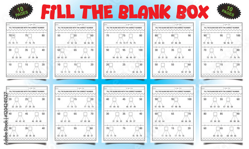 Fill in the blank box worksheet for children