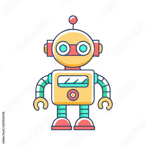 robot toy icon, robot toy vector illustration-simple illustration of robot toy, perfect for robot toy logos and icons