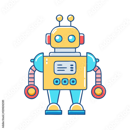 robot toy icon, robot toy vector illustration-simple illustration of robot toy, perfect for robot toy logos and icons