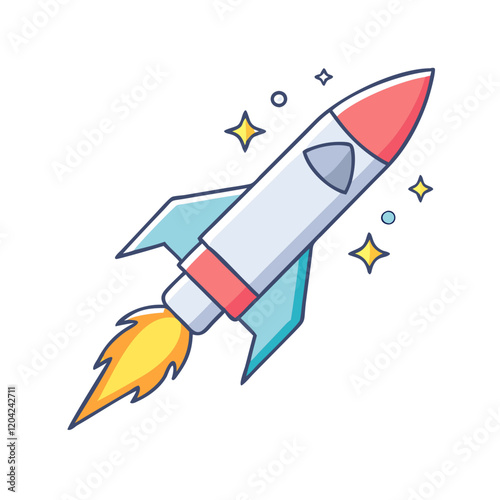 rocket icon, rocket vector illustration-simple illustration of rocket, perfect for rocket logos and icons