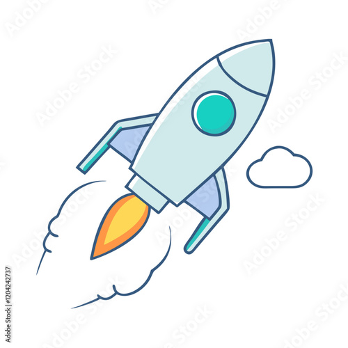rocket icon, rocket vector illustration-simple illustration of rocket, perfect for rocket logos and icons