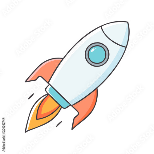 rocket icon, rocket vector illustration-simple illustration of rocket, perfect for rocket logos and icons