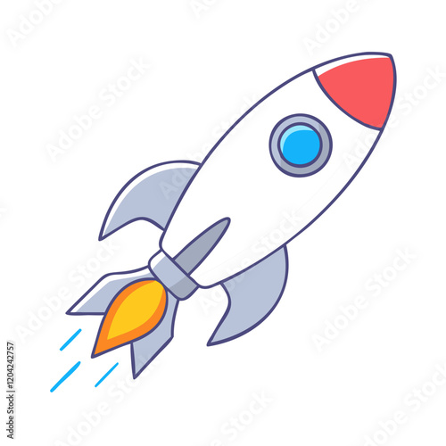rocket icon, rocket vector illustration-simple illustration of rocket, perfect for rocket logos and icons