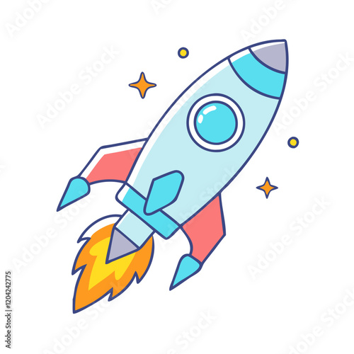 rocket icon, rocket vector illustration-simple illustration of rocket, perfect for rocket logos and icons