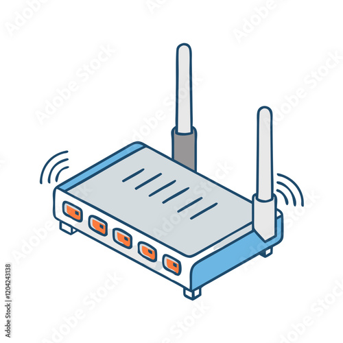 router icon, router vector illustration-simple illustration of router, perfect for router logos and icons