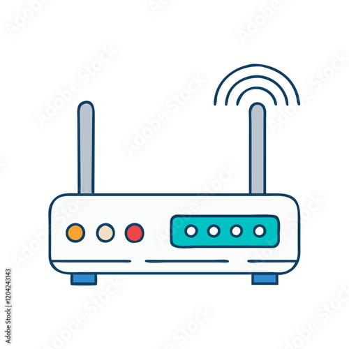 router icon, router vector illustration-simple illustration of router, perfect for router logos and icons