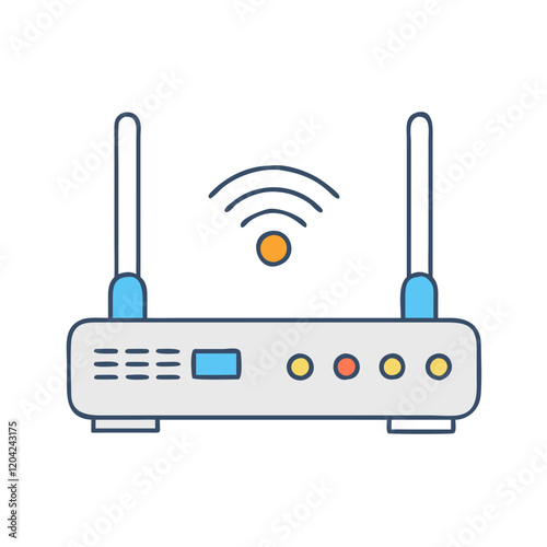 router icon, router vector illustration-simple illustration of router, perfect for router logos and icons