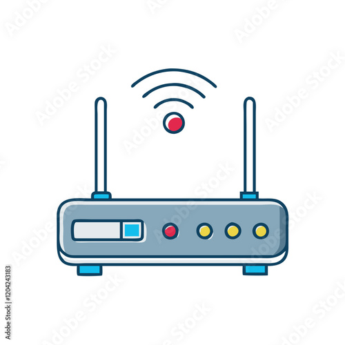 router icon, router vector illustration-simple illustration of router, perfect for router logos and icons