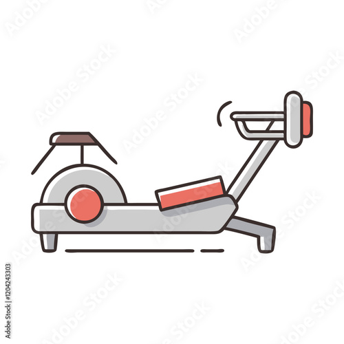 rowing machine icon, rowing machine vector illustration-simple illustration of rowing machine, perfect for rowing machine logos and icons