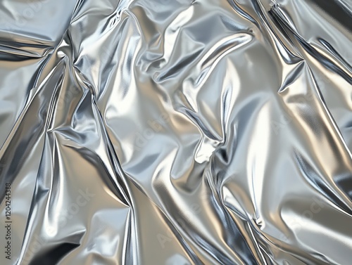 Abstract silver metallic fabric texture