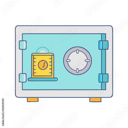 safe box icon, safe box vector illustration-simple illustration of safe box, perfect for safe box logos and icons