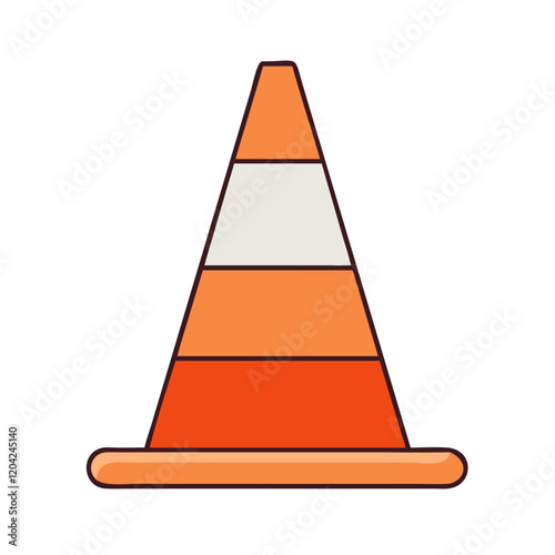 safety cone icon, safety cone vector illustration-simple illustration of safety cone, perfect for safety cone logos and icons