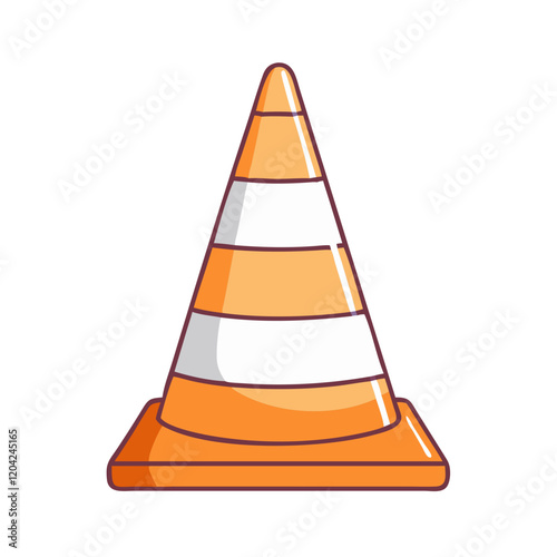 safety cone icon, safety cone vector illustration-simple illustration of safety cone, perfect for safety cone logos and icons