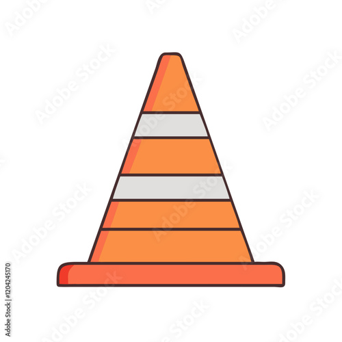 safety cone icon, safety cone vector illustration-simple illustration of safety cone, perfect for safety cone logos and icons