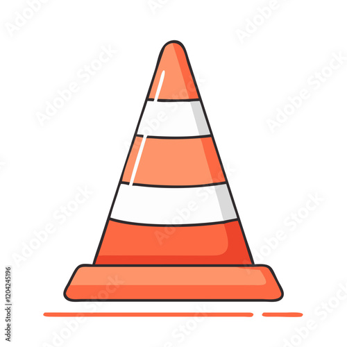 safety cone icon, safety cone vector illustration-simple illustration of safety cone, perfect for safety cone logos and icons