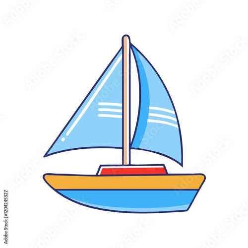 sailboat icon, sailboat vector illustration-simple illustration of sailboat, perfect for sailboat logos and icons