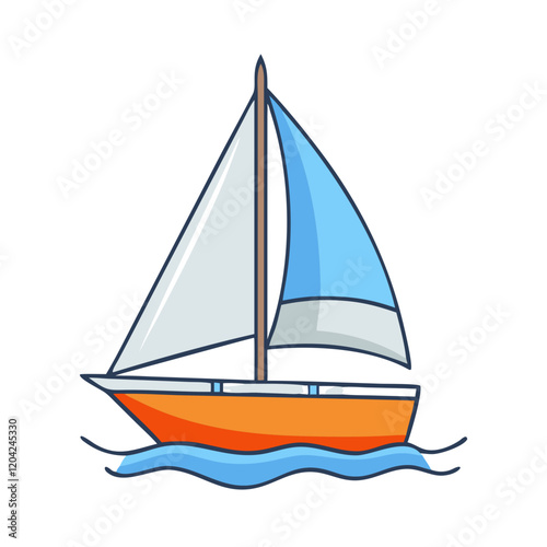 sailboat icon, sailboat vector illustration-simple illustration of sailboat, perfect for sailboat logos and icons