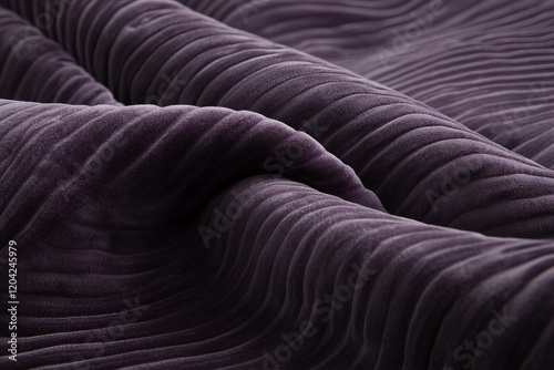 Close-up of textured purple fabric, soft and luxurious.