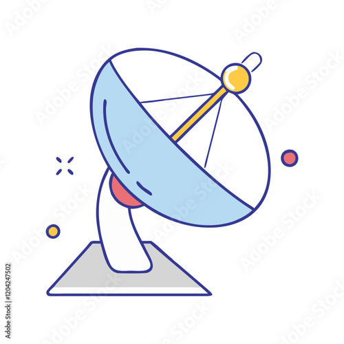 satellite dish icon, satellite dish vector illustration-simple illustration of satellite dish, perfect for satellite dish logos and icons