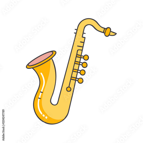 saxophone icon, saxophone vector illustration-simple illustration of saxophone, perfect for saxophone logos and icons