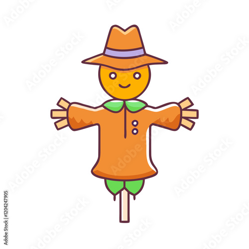 scarecrow icon, scarecrow vector illustration-simple illustration of scarecrow, perfect for scarecrow logos and icons