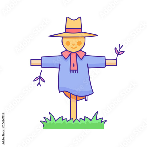 scarecrow icon, scarecrow vector illustration-simple illustration of scarecrow, perfect for scarecrow logos and icons
