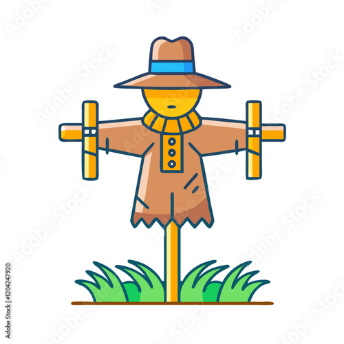 scarecrow icon, scarecrow vector illustration-simple illustration of scarecrow, perfect for scarecrow logos and icons