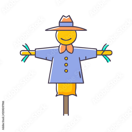 scarecrow icon, scarecrow vector illustration-simple illustration of scarecrow, perfect for scarecrow logos and icons