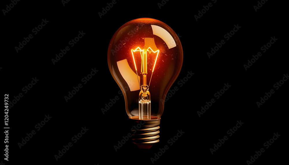 light bulb on fire on black background, clipart style, with white tones light bulb on fire on black background, clipart style, with white tones