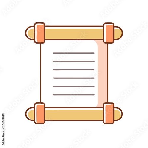 scroll icon, scroll vector illustration-simple illustration of scroll, perfect for scroll logos and icons