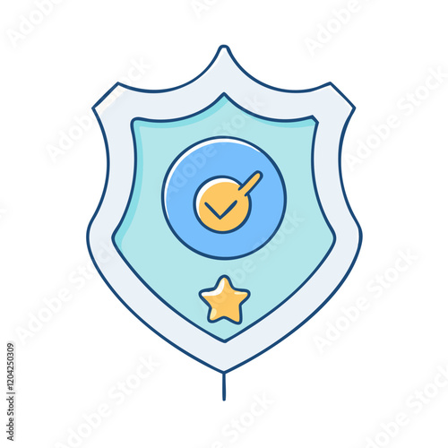 security badge icon, security badge vector illustration-simple illustration of security badge, perfect for security badge logos and icons